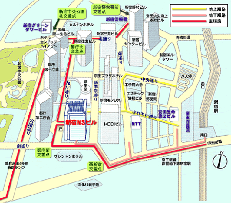 新宿NSビル地図